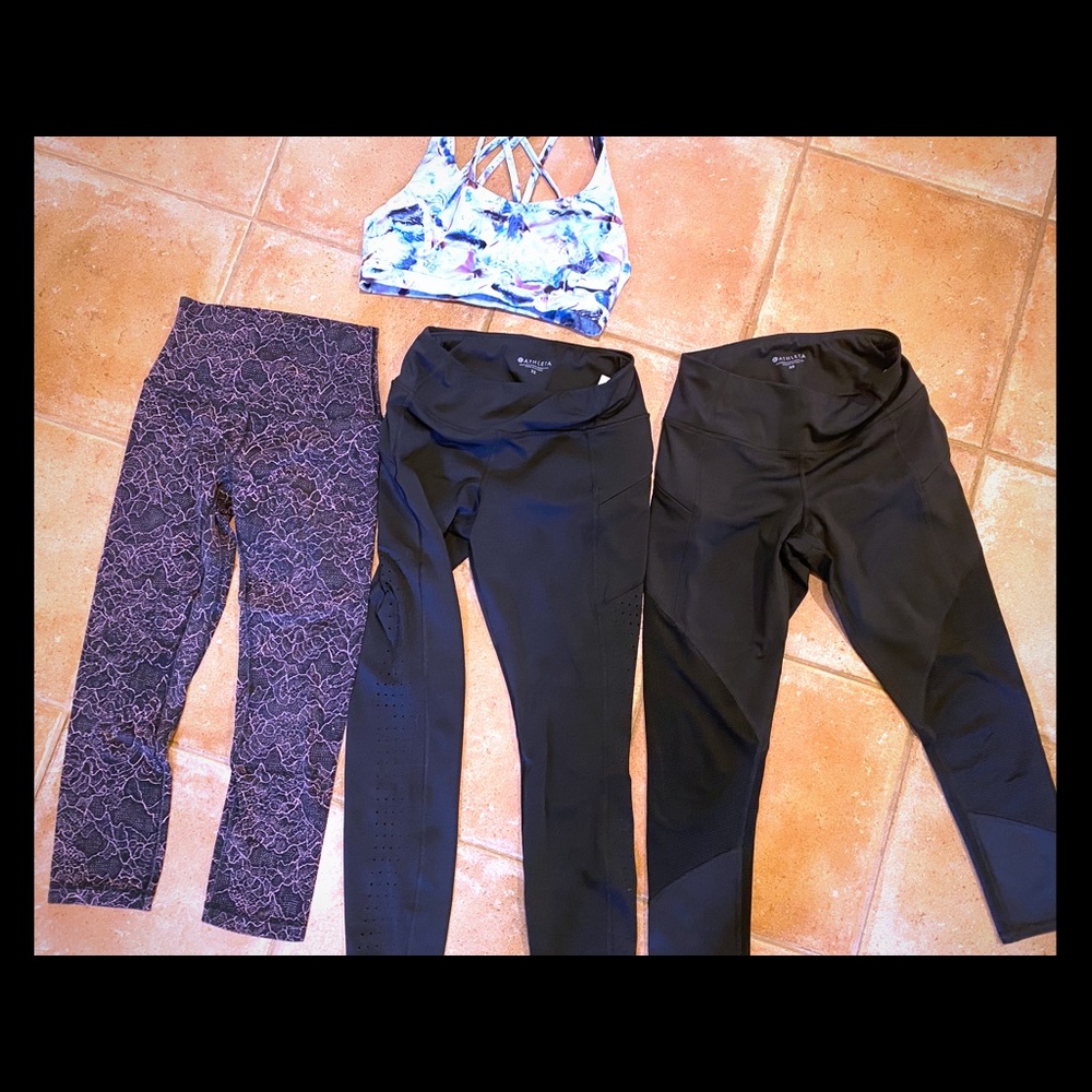 LuLuLemon & Athleta legging & sports bra